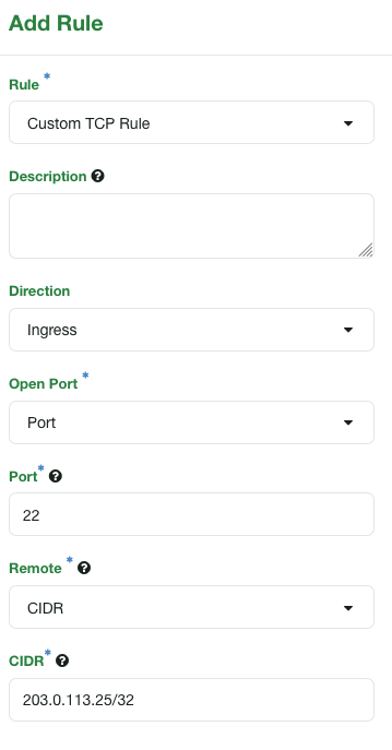 Add Security Rule Image